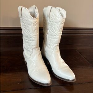 Steve Madden Hayward White Leather Boots